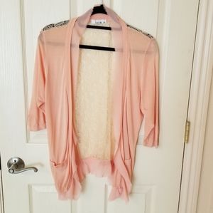 Sheer, lace cardigan
